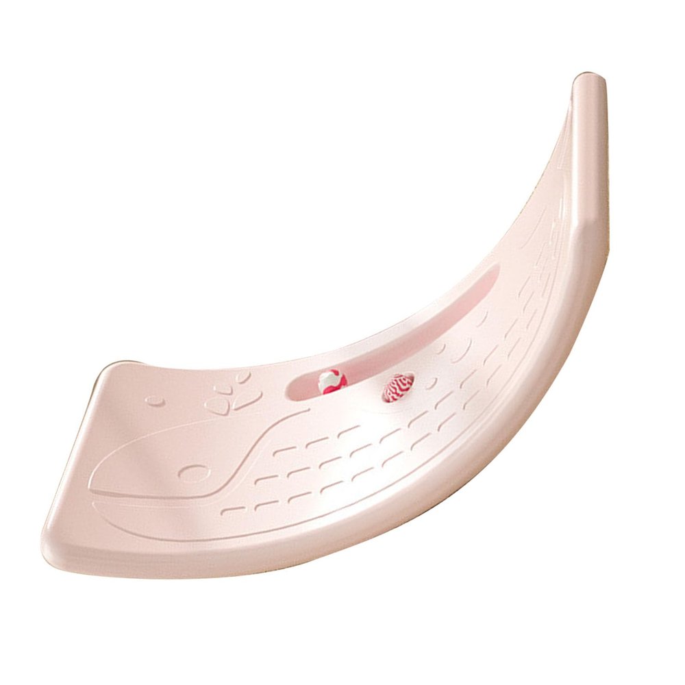 LICAEVEY Plastic Kids Rocker Board for Muscle Control and Balance, Children's Wobble Board for Sensory Development, Interactive Toy for Learning and Playing, 22.9oz (Pink)
