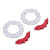 RiToEasysports RC Brake Disc Caliper, Aluminum Alloy 3D Design Simulated Brake System for 1/10 1/16 RC Crawler Cars, with Caliper Components (Red) view 3