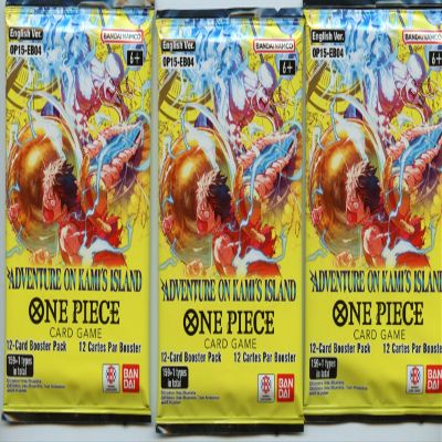 Adventure on Kami's Island Set of 3 Booster Packs One Piece Card Game OP-15-EB04