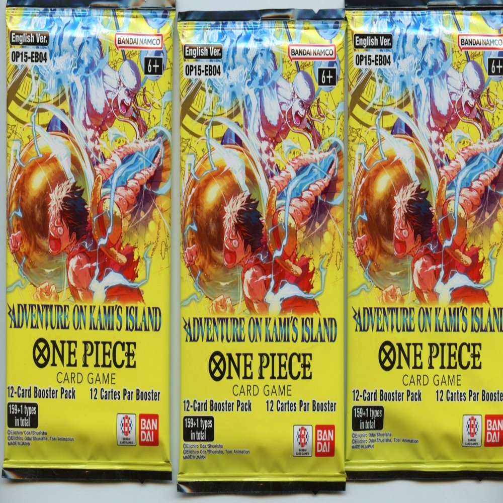 Adventure on Kami's Island Set of 3 Booster Packs One Piece Card Game OP-15-EB04