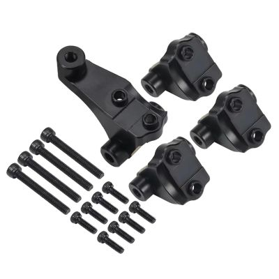 RC Modifications Spare for TRX4 for Bronco for Defender 8227 1/10 CNC Black Brass Suspension Link Mounts Front Rear Axle Mounting Set RC Crawler Upgrade Accessories
