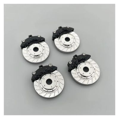 RC Car Replacement for WPL D12 MN99 MN90 for WPL C24 C34 4 Pcs Metal Brake Disc Caliper Suitable RC Car Tire Modification Upgrade Parts(Black)