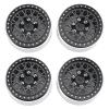 4Pcs 1.9in Crawler Wheel Hub, RC Aluminium Alloy Crawler Car Rims for Axial SCX10 90046 1/10, CNC Machined Bead Lock Design with Socket Spanner for D90 (Black and Silver) view 4