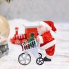 Musical Santa with Shopping Cart Toy, 21cm Desktop Ornament, Interactive Christmas Decoration for Children Play, Lightweight PP Fabric view 4