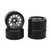 4pcs 1.9in Aluminum Alloy Beadlock Wheel Rims, Metal Beadlock Wheels for RC Crawler, 1.9 Inches Wheel Rims with Hex Adapter for Axial SCX10 90046 D90 (Ti Color) view 2