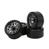 4pcs 1.9in Aluminum Alloy Beadlock Wheel Rims, Metal Beadlock Wheels for RC Crawler, 1.9 Inches Wheel Rims with Hex Adapter for Axial SCX10 90046 D90 (Ti Color) view 4