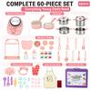 Kids Cooking Sets Real, 60-Piece CPSC-Compliant Real Cooking Set for Kids Ages 6+, Pink Mini Kitchen with Plug-in Electric Stovetop, Pots, Pans, Utensils, Baking Tools, Apron and Oven Mitts view 3