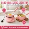 Kids Cooking Sets Real, 60-Piece CPSC-Compliant Real Cooking Set for Kids Ages 6+, Pink Mini Kitchen with Plug-in Electric Stovetop, Pots, Pans, Utensils, Baking Tools, Apron and Oven Mitts view 4