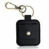Leather Coin Holder Keychain Quarter with Metal Buckle Portable Coin Pouch Keychain, Black (2.17x1.77 Inch) view 1