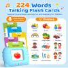 Aullsaty Talking Flash Cards for Toddlers Ages 1-3, 224 Words Montessori Speech Therapy Toys, Autism Sensory Toy, Educational Learning Speech Therapy Birthday Gifts for Boys Girls (Blue) view 3