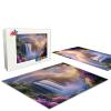 Rainbow Waterfall 500 Piece Art Puzzle Gradient Color Therapy Design for Collaborative & Mindful Assembly view 3