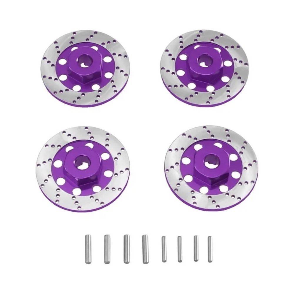 RC Car Replacement for MN for MN128 MN86S G500 1/12 for WLtoys 144001 144002 144010 1/14 124016 124018 1/12 12mm Wheel Hex Hub Adapter Brake Disc RC Car Parts(Purple)