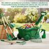 Bemonew Kids Gardening Set 7-piece Toddler Gardening Set with Wheelbarrow, Shovel, Rake and Leaf Rake, Educational Kids Garden Tools for Outdoor Backyard Play view 2