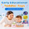 Aullsaty Talking Flash Cards for Toddlers Ages 1-3, 224 Words Montessori Speech Therapy Toys, Autism Sensory Toy, Educational Learning Speech Therapy Birthday Gifts for Boys Girls (Pink) view 2