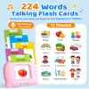 Aullsaty Talking Flash Cards for Toddlers Ages 1-3, 224 Words Montessori Speech Therapy Toys, Autism Sensory Toy, Educational Learning Speech Therapy Birthday Gifts for Boys Girls (Pink) view 3