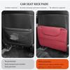 2 Pack Leather Kick Mats Back Seat Protectors for Mitsubishi Pajero 2006-2021, Waterproof Seat Back Cover Easy Clean Auto Interior Protection Accessories,Black view 4