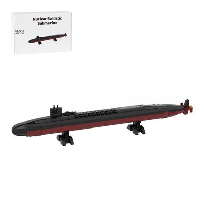 XMalNexity Ohio Class Nuclear Submarine Building Blocks Set, 853 PCS Military Battleship Construction Model, Collectible SSBN Desktop Decor, Navy Enthusiasts Display Gifts for Adults