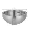 5 Pack 304 Stainless Steel Insulated Salad Bowl Set with Water Injection Holes 33.8 Oz 6.69 Inch Double Wall for Rice Dip Oatmeal Sauce Baby Food Ice Cream Popcorn for Party Camping Picnic Restaurant view 3