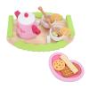 Hamwesh Wooden Tea Party Set, Imaginative Play Educational Development Tea Party Set for Kids, Wooden with Beechwood Teapot Cups Tray for Parent Child Interaction view 4