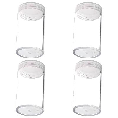 Kronabelle 4 Pcs Coin Storage Tubes, with Foam Insert, 2.6 x 1.5 in Transparent Holder for Coins, Challenge Coins and Medals, 6.5 x 3.7 cm Display