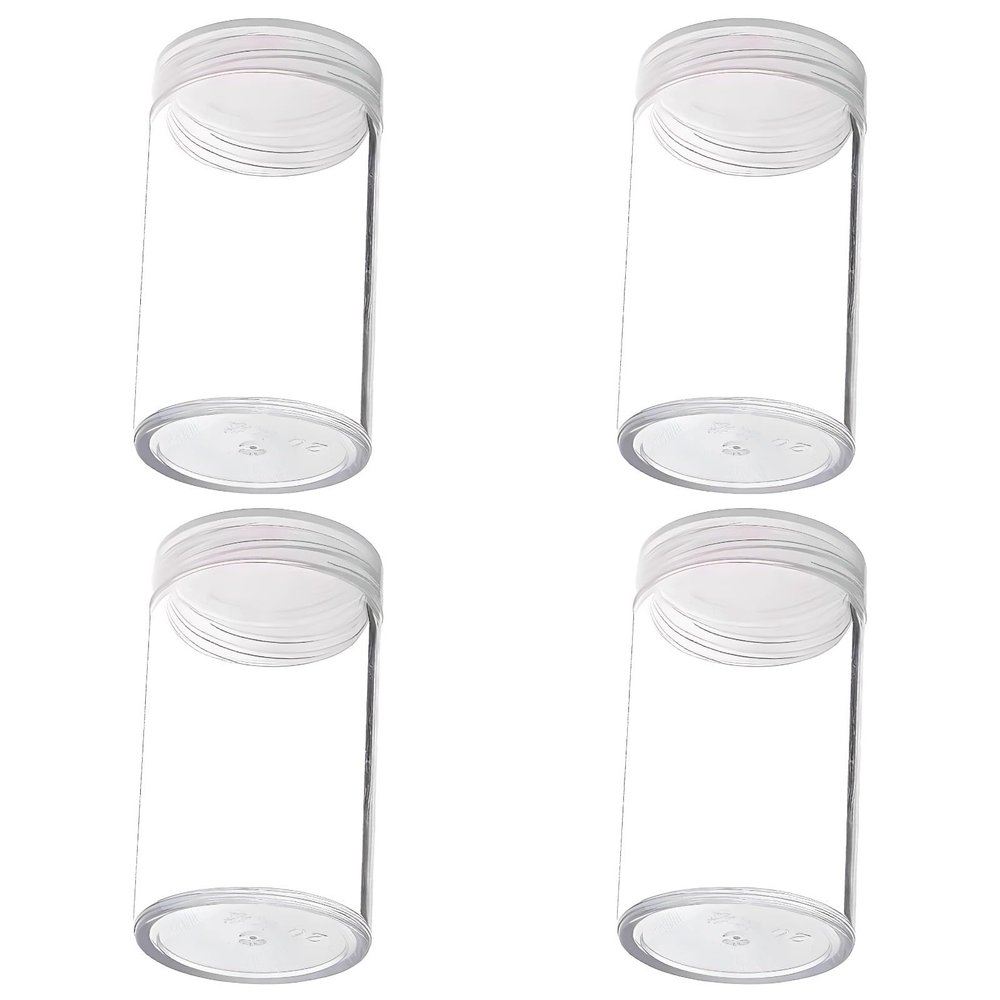 Kronabelle 4 Pcs Coin Storage Tubes, with Foam Insert, 2.6 x 1.5 in Transparent Holder for Coins, Challenge Coins and Medals, 6.5 x 3.7 cm Display