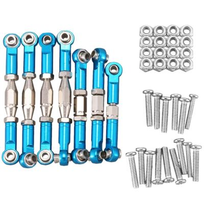AQWBTYD Compatible with Wltoys 144001 1/14 RC Car Spare Parts Metal Linkage Servo Pull Rod Steering Tie Rod Set RC Assortment