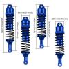 Compatible with Traxxas for Slash 4X4 for VXL for Hoss 1/10 RC Car Upgrade Parts Accessories Metal Front and Rear Shock Absorber RC Assortment(Red) view 3