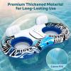 NEWBULIG Inflatable River Tube Float, 2 Person Heavy Duty River Float for Adults with Removable Cooler, Cup Holders, Durable Handles & Grab Rope, Tubing for Lake Pool Floating, Blue & White view 4