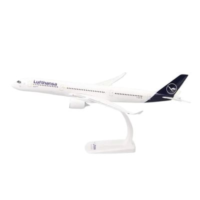 ALHROEUO Miniature Scale 1 200 for Lufthansa A350-900 Painted Airplane Aviation Model Toys Plastic ABS Assembled Aircraft Flying Toy Game Kits
