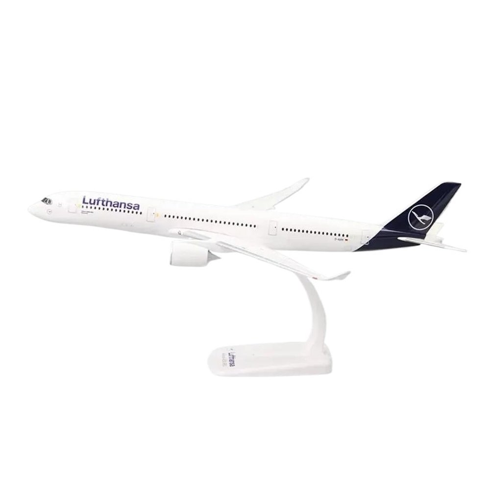 ALHROEUO Miniature Scale 1 200 for Lufthansa A350-900 Painted Airplane Aviation Model Toys Plastic ABS Assembled Aircraft Flying Toy Game Kits