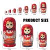Tngan Russian Nesting Dolls, Hand Painted Wooden Set, 10 Pcs view 2