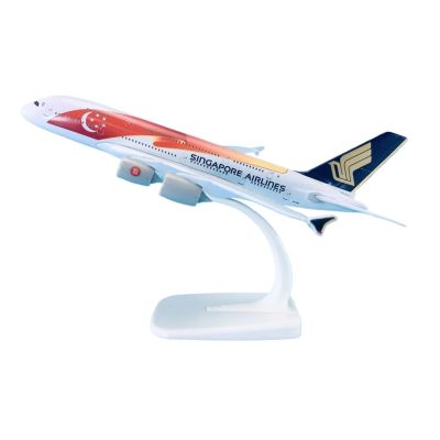 ALHROEUO Miniature Scale 1 400 for A380 Alloy Die-cast Airplane Model Desktop Decorations Collector's Edition Flying Toy Game Kits