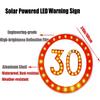 24" LED Flashing Solar Powered Speed Limit 20/30/40/50/60/80 Sign Sign in Traffic Road Highway (30) view 2