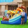 Doctor Dolphin Inflatable Bounce House for Kids Fun, Double Slide Jumping Inflatable Bouncer Blow Up Toddler Bouncy House for Kids 2-12 with Blower Use for Indoor&Outdoor view 2