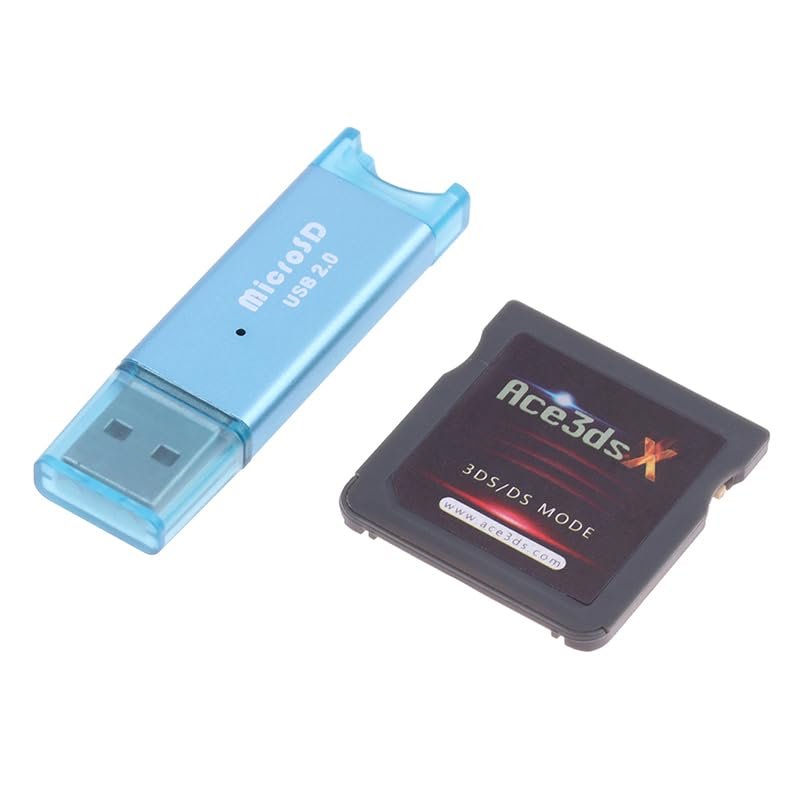 High-Performance Game Cartridge + USB Card Reader for ACE3DS Plus NDS 3DSLL, Super Combo Cartridge, Video Games Memory Card 3DS Game Flashcard Adapter