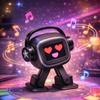 AI chatbot Robot Companion and smart Interactive Toy Featuring Voice Chat, Facial Expressions, Dancing and Music, Complete with a complimentary OutfitMaking it the Ideal Gift (Black) view 3