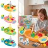 BEATIZ Play Sink with Running Water, Frog Kitchen Sink Toys with 180 Rotating Faucet, Vegetables, Fruits, Tableware, Colorful Kitchen Games Accessories, Gifts for Kids view 2