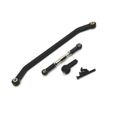 cvking RC Car Upgrade Parts for MN128 MN86 MN86S MN86K MN86KS 1/12 RC Crawler Car Upgrade Parts Metal Steering Link Rod Pull and Servo Arm(Black)