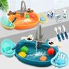 BEATIZ Play Sink with Running Water, Deer Kitchen Sink Toys with 180 Rotating Faucet, Vegetables, Fruits, Tableware, Colorful Kitchen Games Accessories, Gifts for Kids view 4