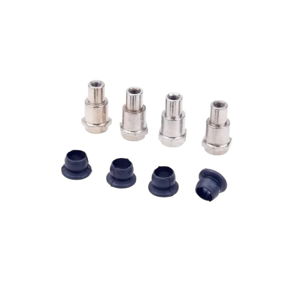 COMODO RC Shock Absorber Bushing Sleeves with Metal Fixed Seat Mount 4Pcs for 1/7 EX07 DBX07 & 1/8 9116 08427 MT8