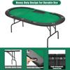 ECOTOUGE 9-Player Poker Table, Casino Leisure Table with Padded Rail, Green view 3