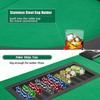 ECOTOUGE 9-Player Poker Table, Casino Leisure Table with Padded Rail, Green view 4