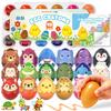 Shuttle Art Egg Crayons for Toddlers 1-3, 18 Colors Palm-Grasp Jumbo Crayons with Coloring Book, Washable & Mess-Free Art Supplies & Gifts for Boys and Girls view 1