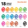 Shuttle Art Egg Crayons for Toddlers 1-3, 18 Colors Palm-Grasp Jumbo Crayons with Coloring Book, Washable & Mess-Free Art Supplies & Gifts for Boys and Girls view 2