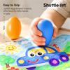 Shuttle Art Egg Crayons for Toddlers 1-3, 18 Colors Palm-Grasp Jumbo Crayons with Coloring Book, Washable & Mess-Free Art Supplies & Gifts for Boys and Girls view 3