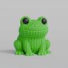 BYZCLUBERI 3D Printed Animals, Knitted Frog for Mother's Day, 3D Printed Desktop Ornament, 3D Animals Decor for Living Room Creative Home Decoration Exquisite Craft Gift,Collectibles for Adults view 1