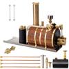 Steam Boiler Model Kit, 200ml Brass Butane Gas Fired Steam Boiler with Pressure Gauge, Water Level Gauge & Automatic Regulator for Single/Double/Triple-Cylinder Steam Engines & Model Ships view 1