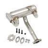 23CC-36CC Engine Dual Row Silent Exhaust Pipe for 1/5 HPI Rofun BAHA Km Rovan Baja 5B Rc Car Parts (Silver) view 1