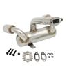 23CC-36CC Engine Dual Row Silent Exhaust Pipe for 1/5 HPI Rofun BAHA Km Rovan Baja 5B Rc Car Parts (Silver) view 4
