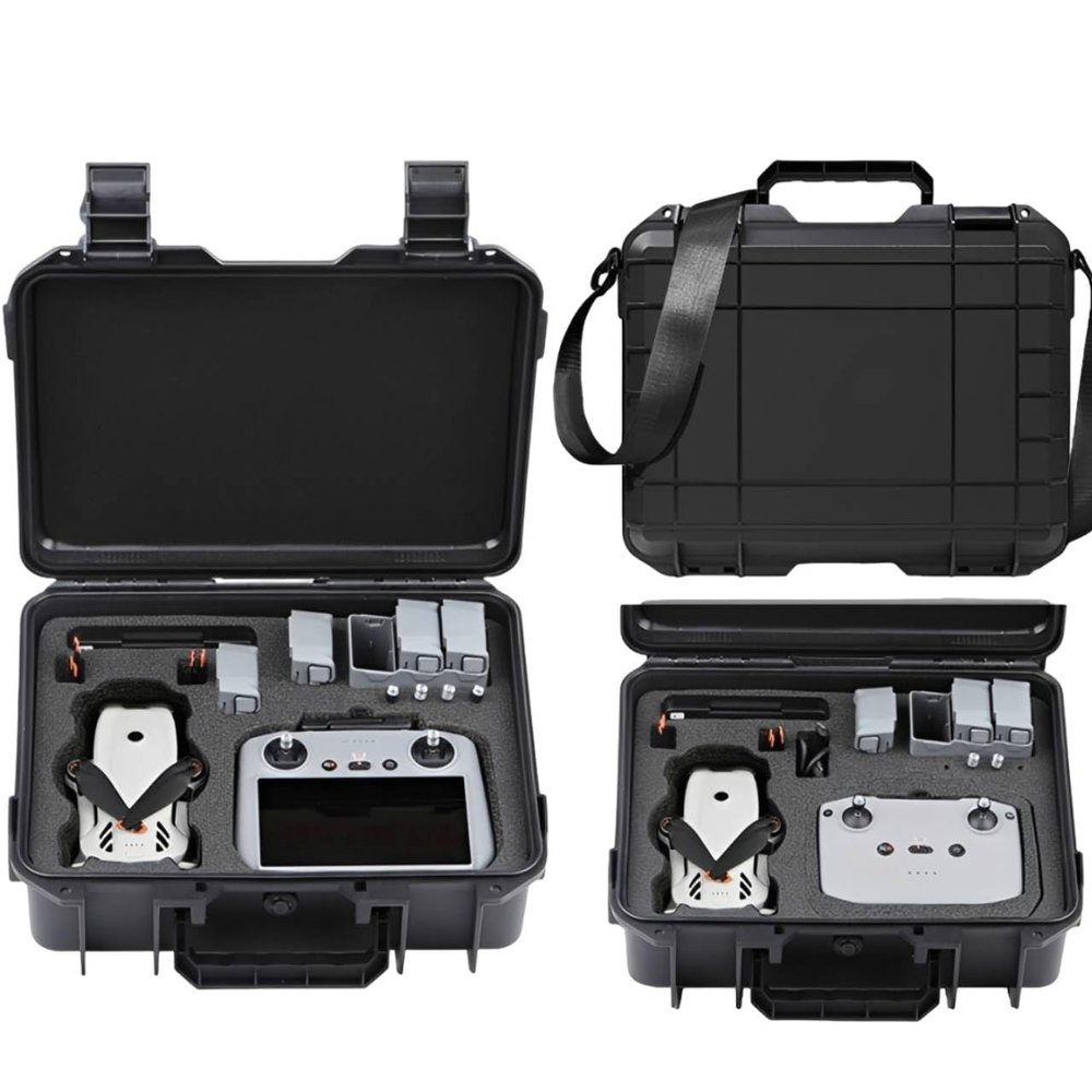 Lito X1/Lito 1 Case, Waterproof Hard Carrying Case for DJI Lito X1/Lito 1 Fly More Combo Accessories, Fit for DJI RC 2/RC-N3 Remote Controller, Charging Hub, Batteries and Accessories (Black)